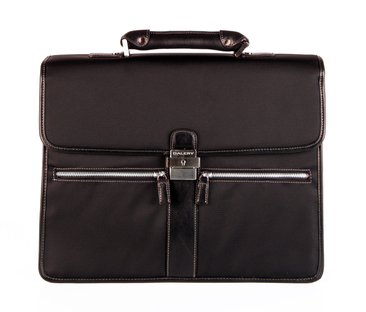 Leather briefbag with 3 compartments (CAN5204)