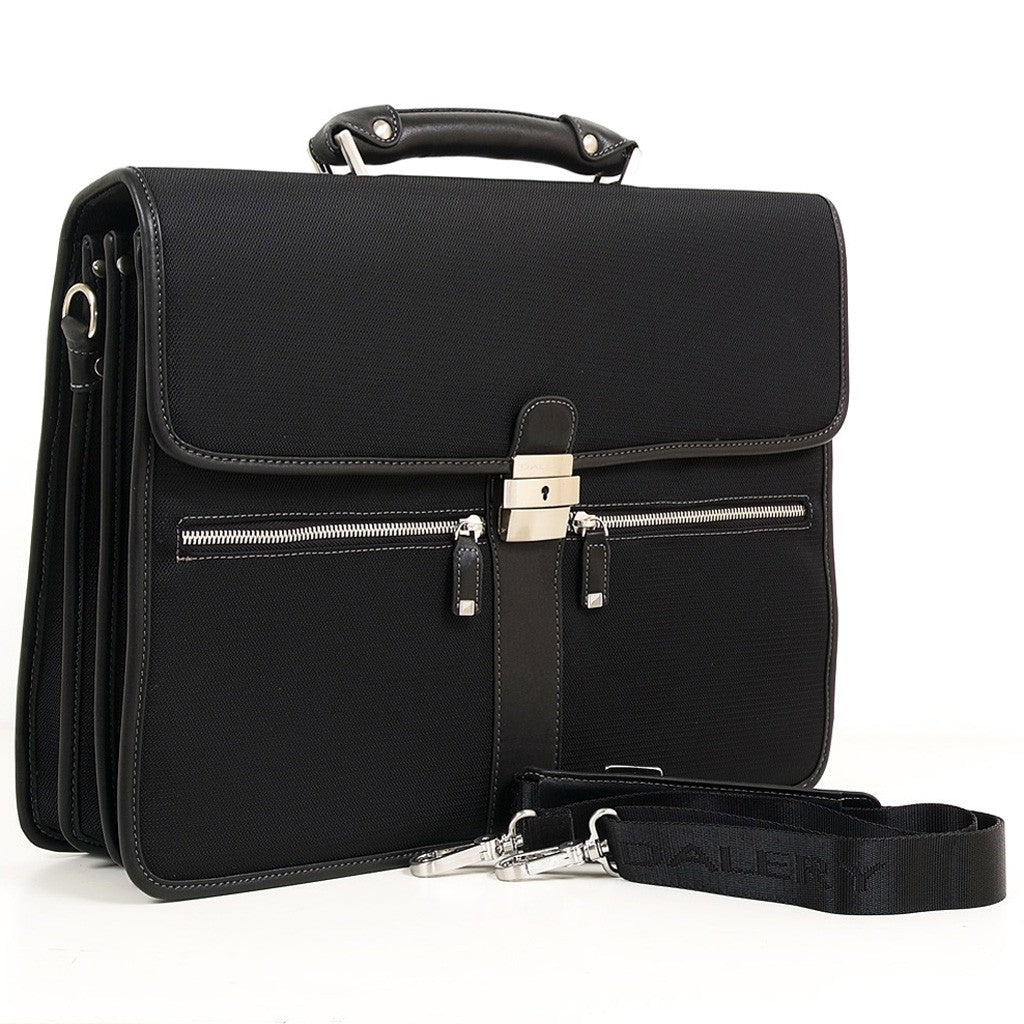 Leather briefbag with 3 compartments (CAN5204)